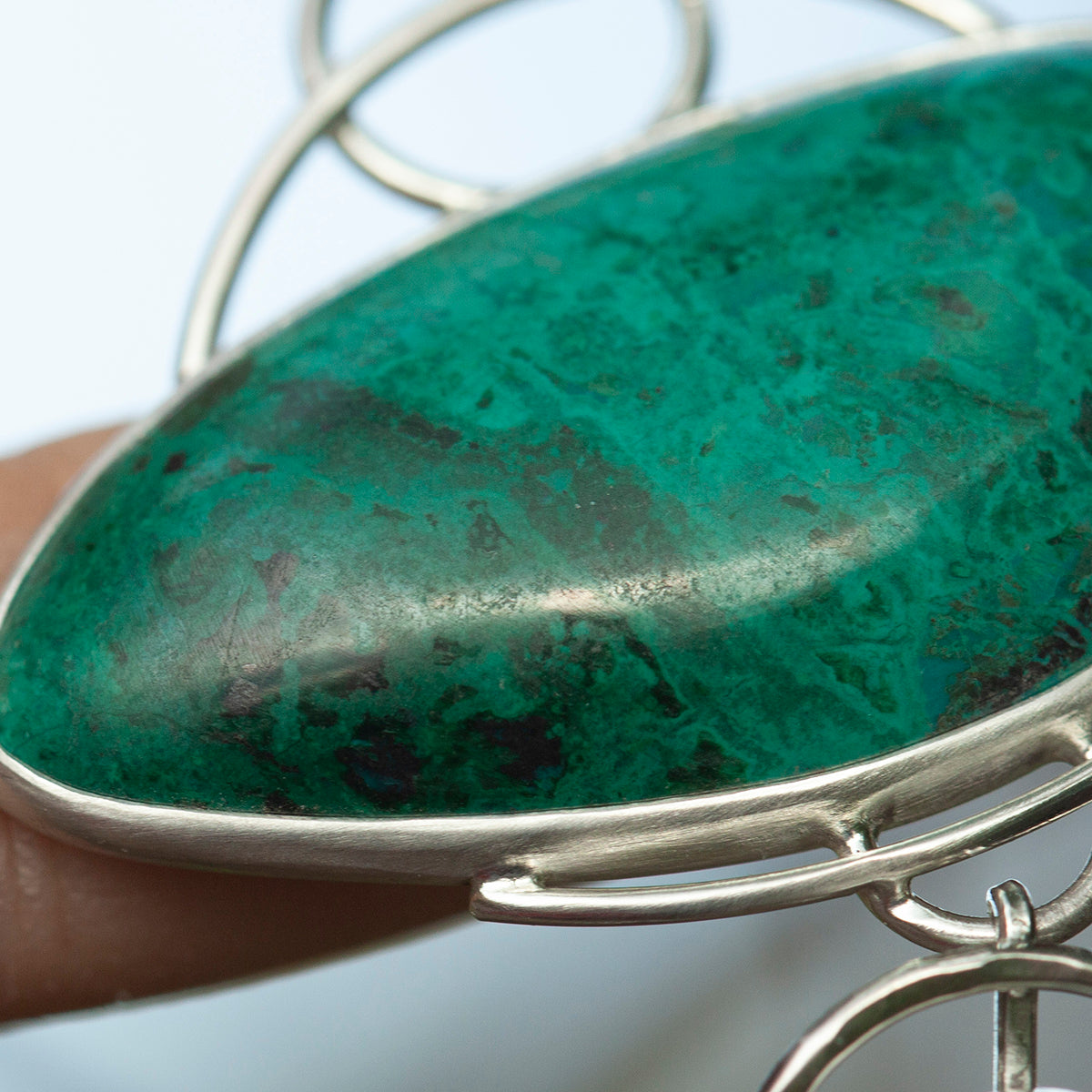 OOAK Aurae pendant #14 • Chrysocolla & White Labradorite (ready to ship)