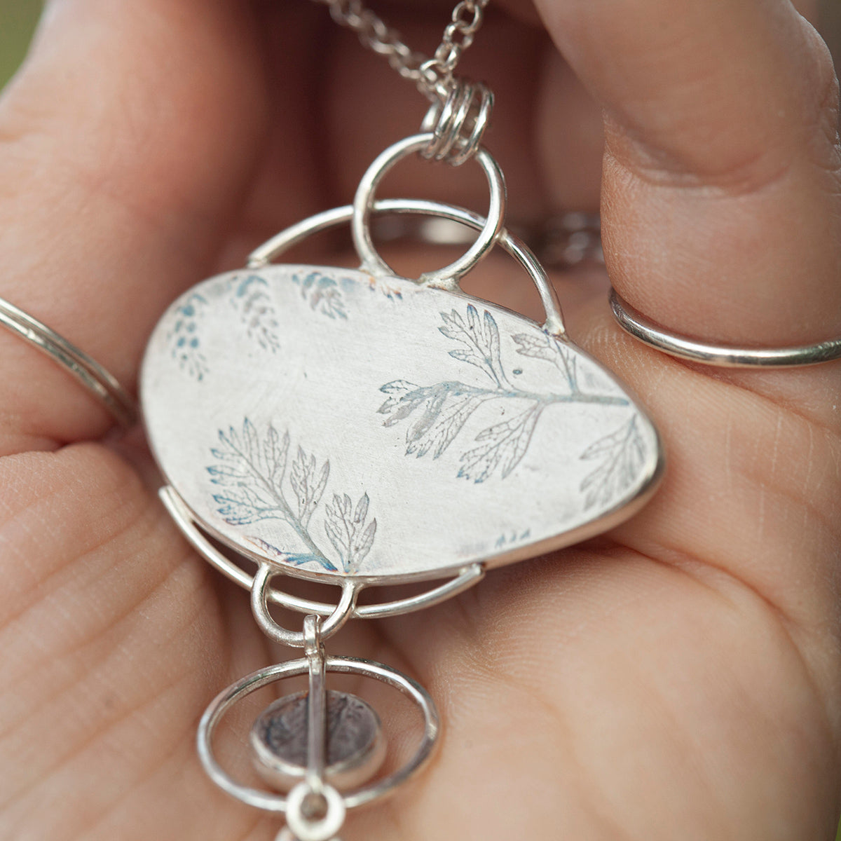 OOAK Aurae pendant #14 • Chrysocolla & White Labradorite (ready to ship)