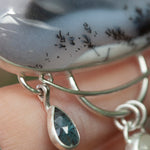 Load image into Gallery viewer, OOAK Aurae pendant #13 • Dendritic Opal, Kyanite &amp; moonstone (ready to ship)
