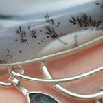 Load image into Gallery viewer, OOAK Aurae pendant #13 • Dendritic Opal, Kyanite &amp; moonstone (ready to ship)
