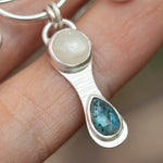 Load image into Gallery viewer, OOAK Aurae pendant #13 • Dendritic Opal, Kyanite &amp; moonstone (ready to ship)
