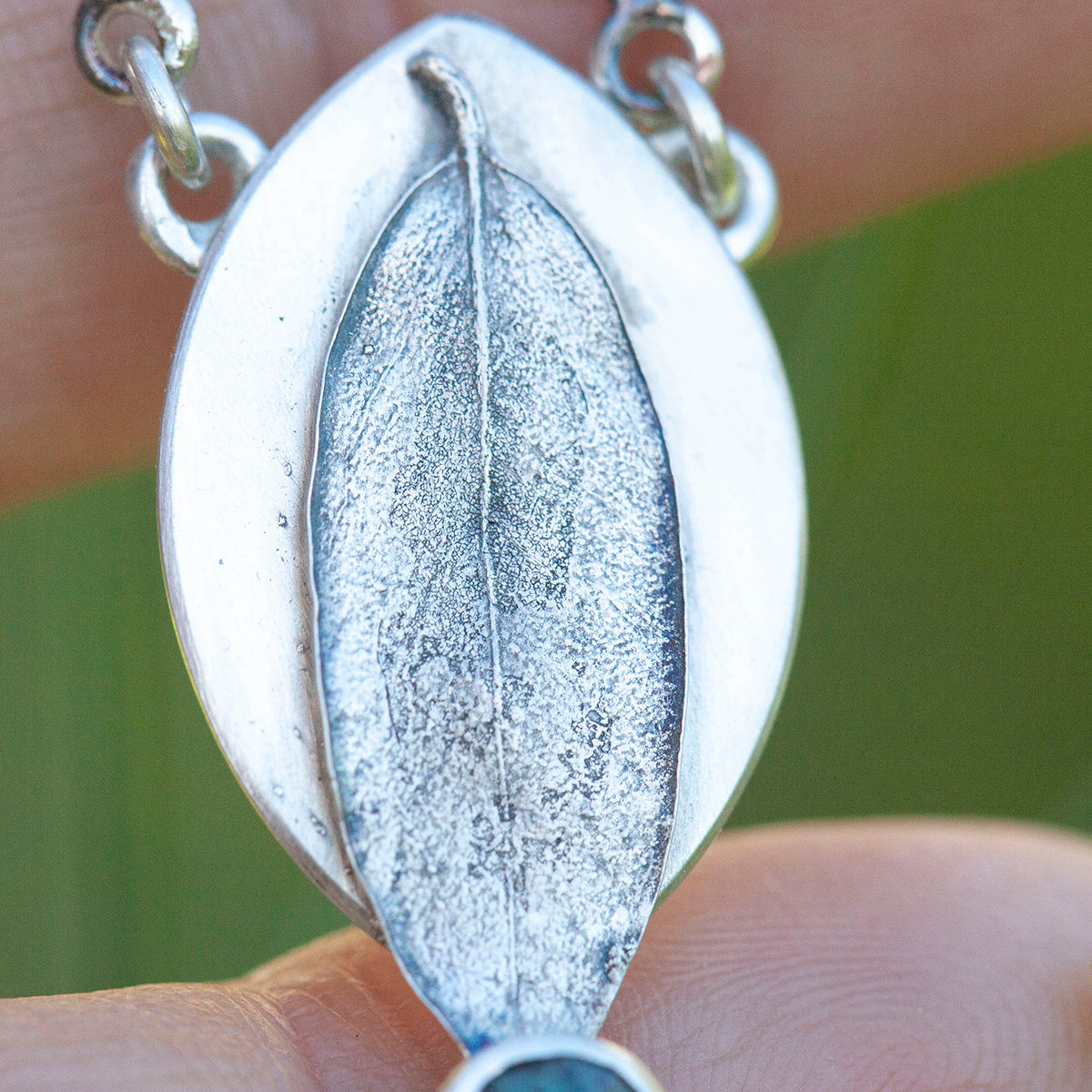 OOAK Leaf necklace #2 • Kyanite (ready to ship)