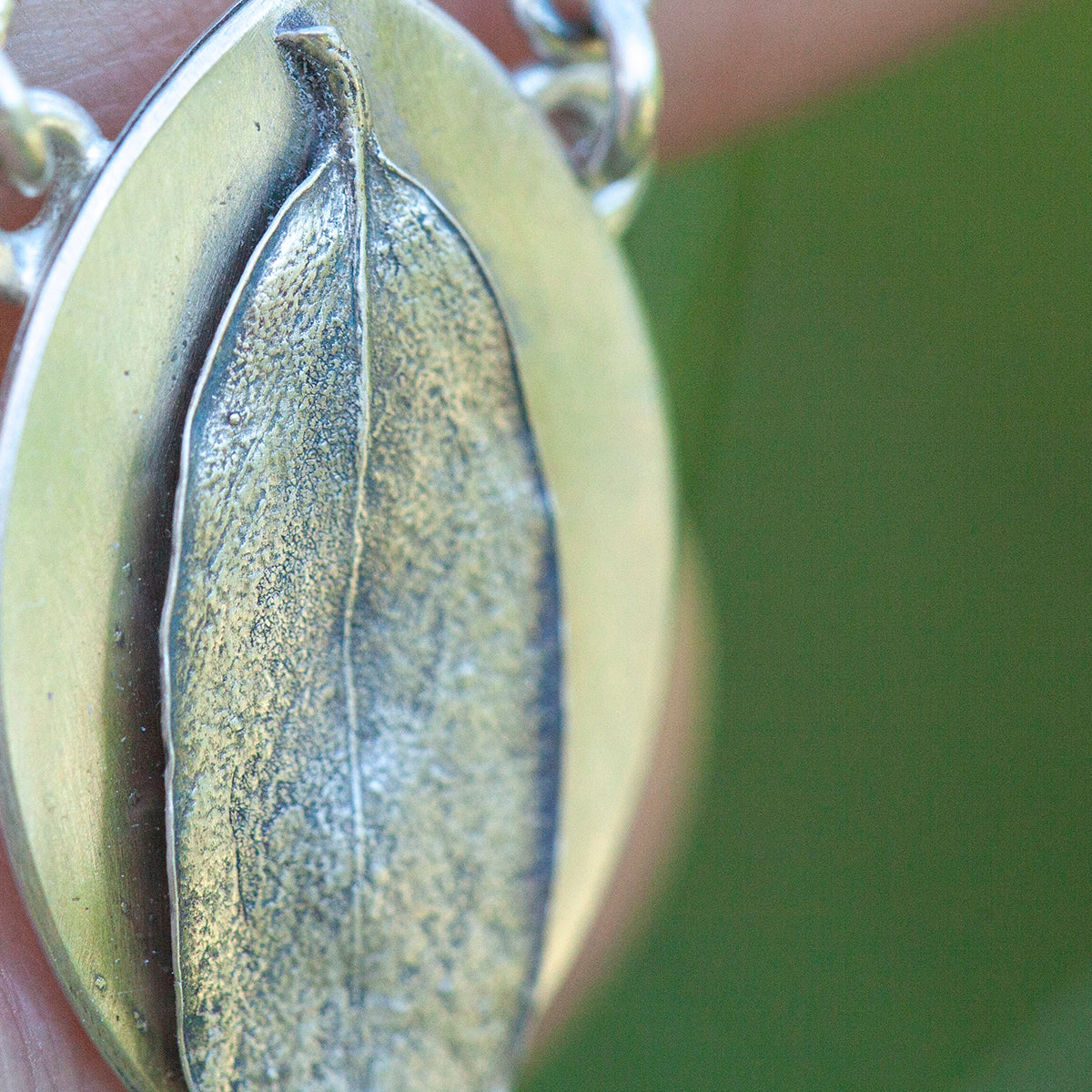 OOAK Leaf necklace #2 • Kyanite (ready to ship)