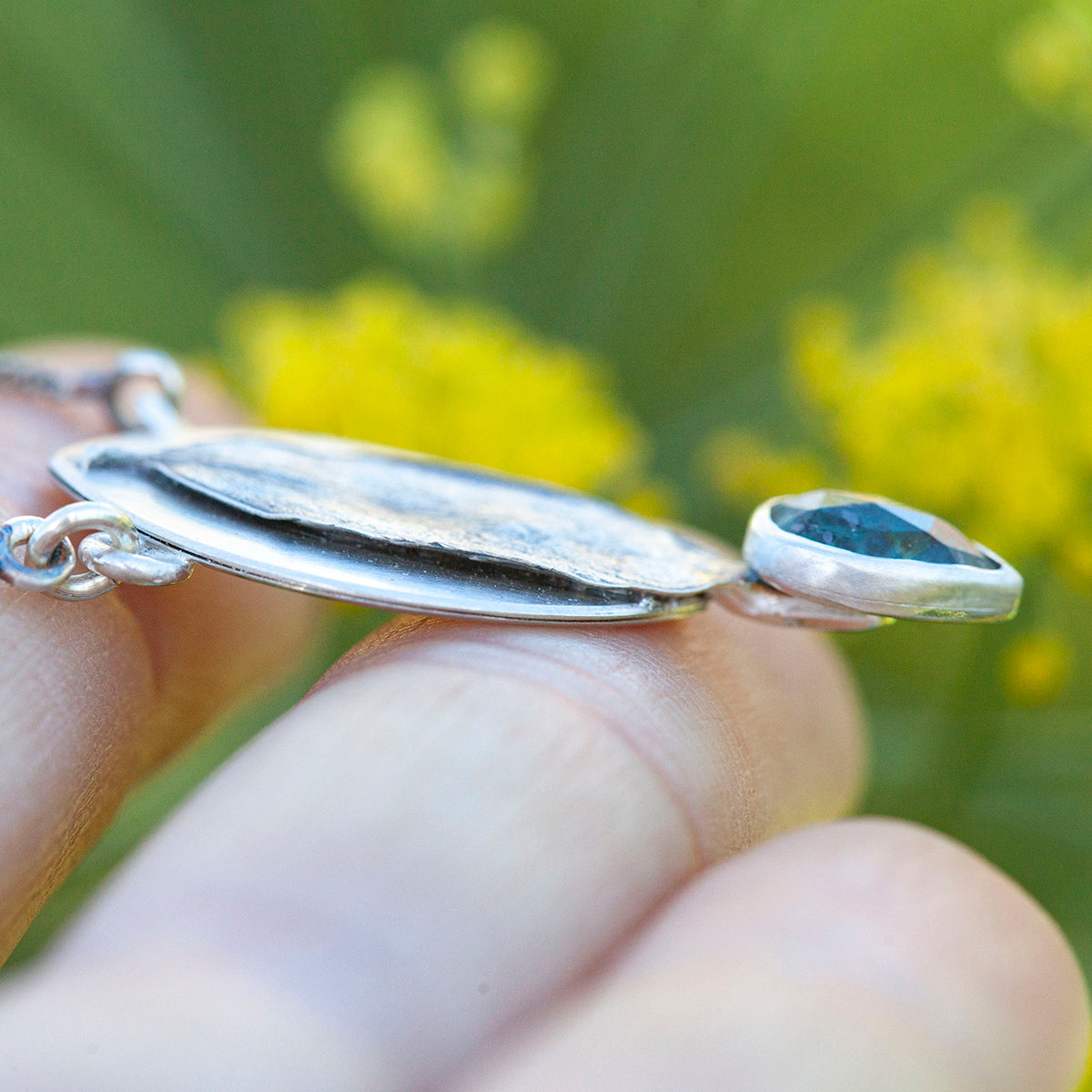 OOAK Leaf necklace #2 • Kyanite (ready to ship)