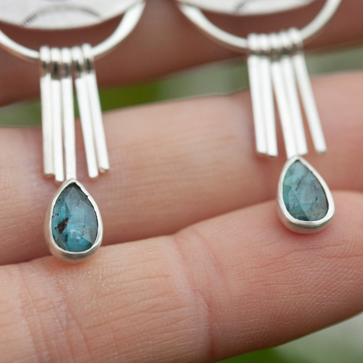 OOAK Aina earrings #14 • Kyanite & citrine (ready to ship)