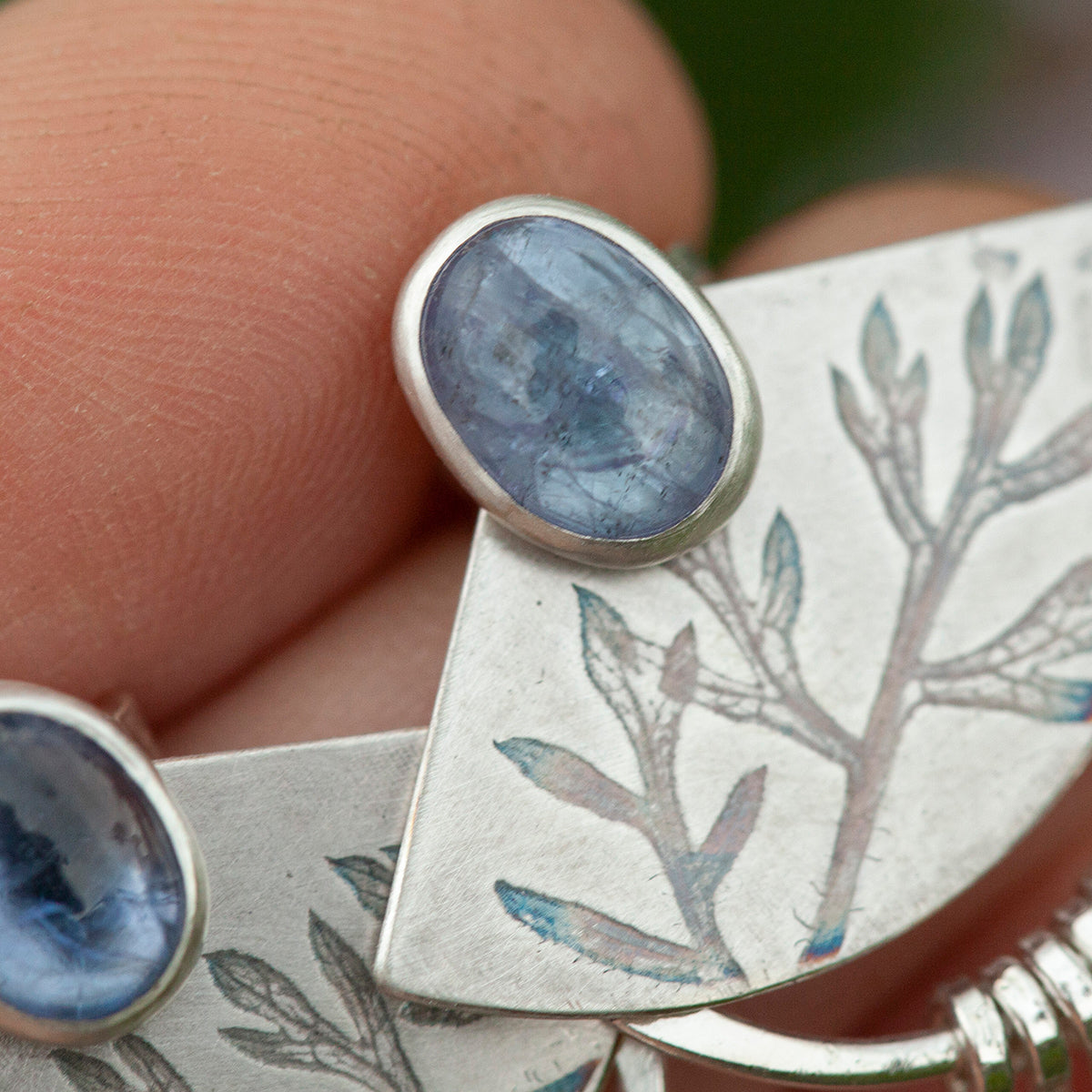 OOAK Aina earrings #16 • Tanzanite & Peridot (ready to ship)