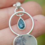 Load image into Gallery viewer, OOAK Aurae pendant #9 • Dendritic Opal, Kyanite &amp; tourmaline (ready to ship)
