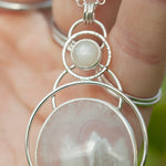 Load image into Gallery viewer, OOAK Aurae pendant #11 • Plume agate &amp; Moonstone (ready to ship)
