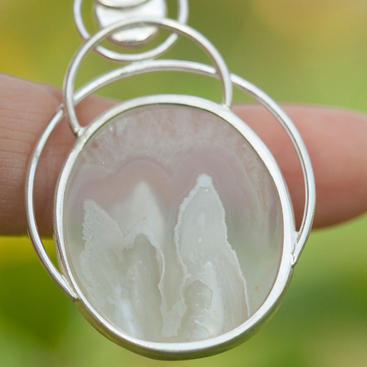 OOAK Aurae pendant #11 • Plume agate & Moonstone (ready to ship)