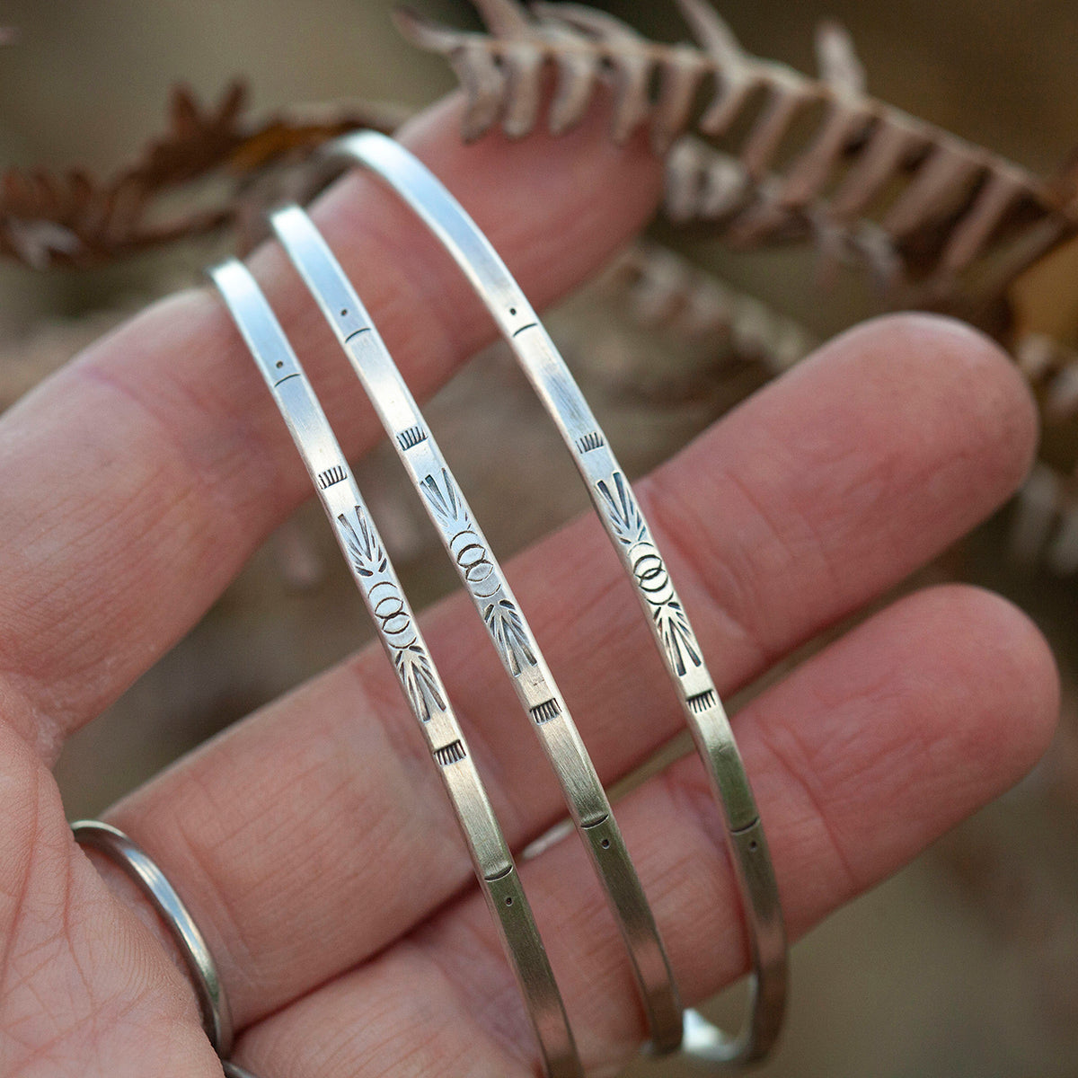 Bracelet ethnique en argent pièce unique #22 • taille 7cm (prêt à expédier)