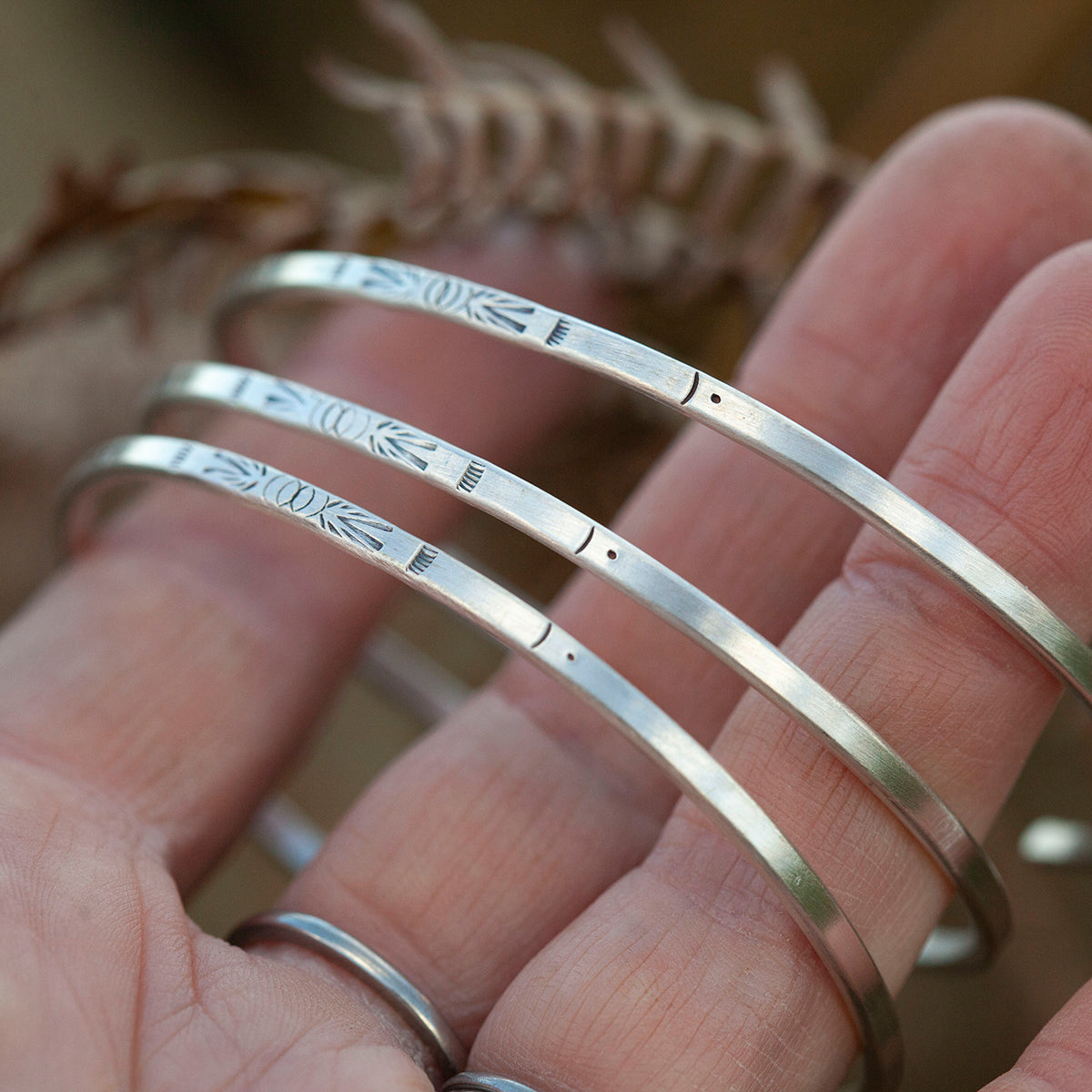 Bracelet ethnique en argent pièce unique #22 • taille 7cm (prêt à expédier)