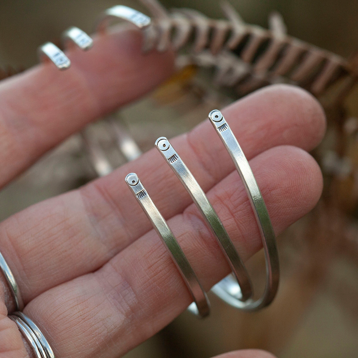 Bracelet ethnique en argent pièce unique #22 • taille 7cm (prêt à expédier)