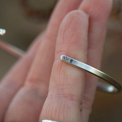 Ethno-Armband aus Silber Unikat #21 • Größe 6,5cm (versandbereit)