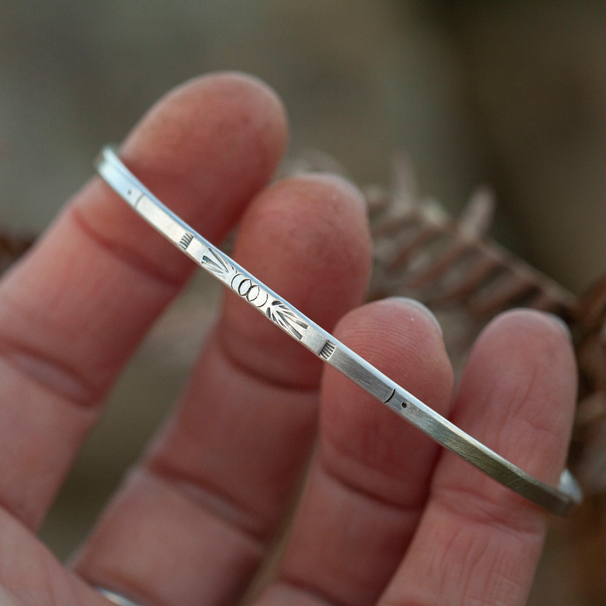 OOAK Ethnic bracelet in silver #22 • size 7cm (ready-to-ship)