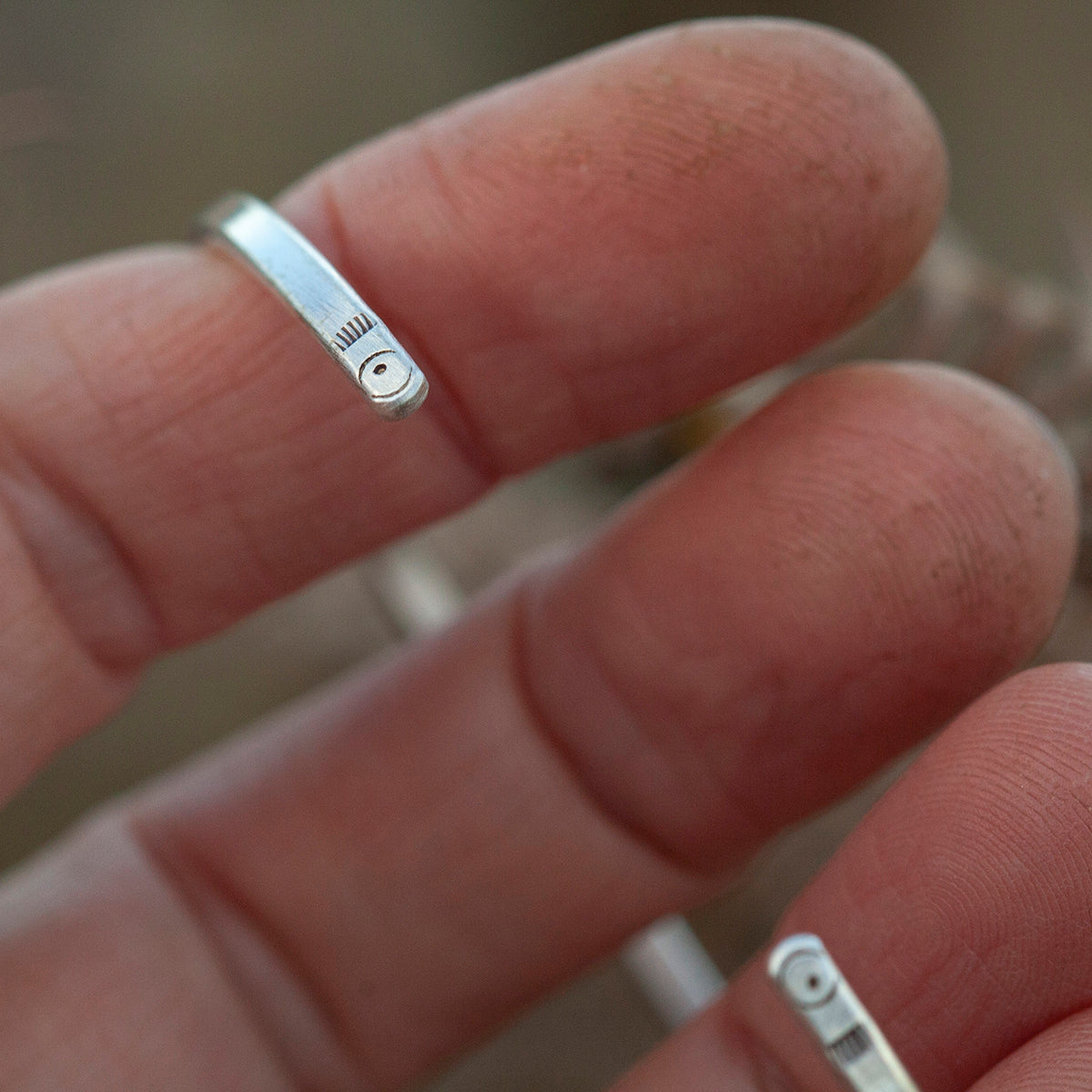 OOAK Ethnic bracelet in silver #22 • size 7cm (ready-to-ship)