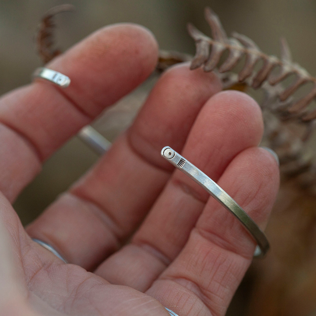 OOAK Ethnic bracelet in silver #22 • size 7cm (ready-to-ship)