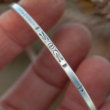 Pulsera étnica de plata pieza única #23 • talla 7,5cm (listo para enviar)