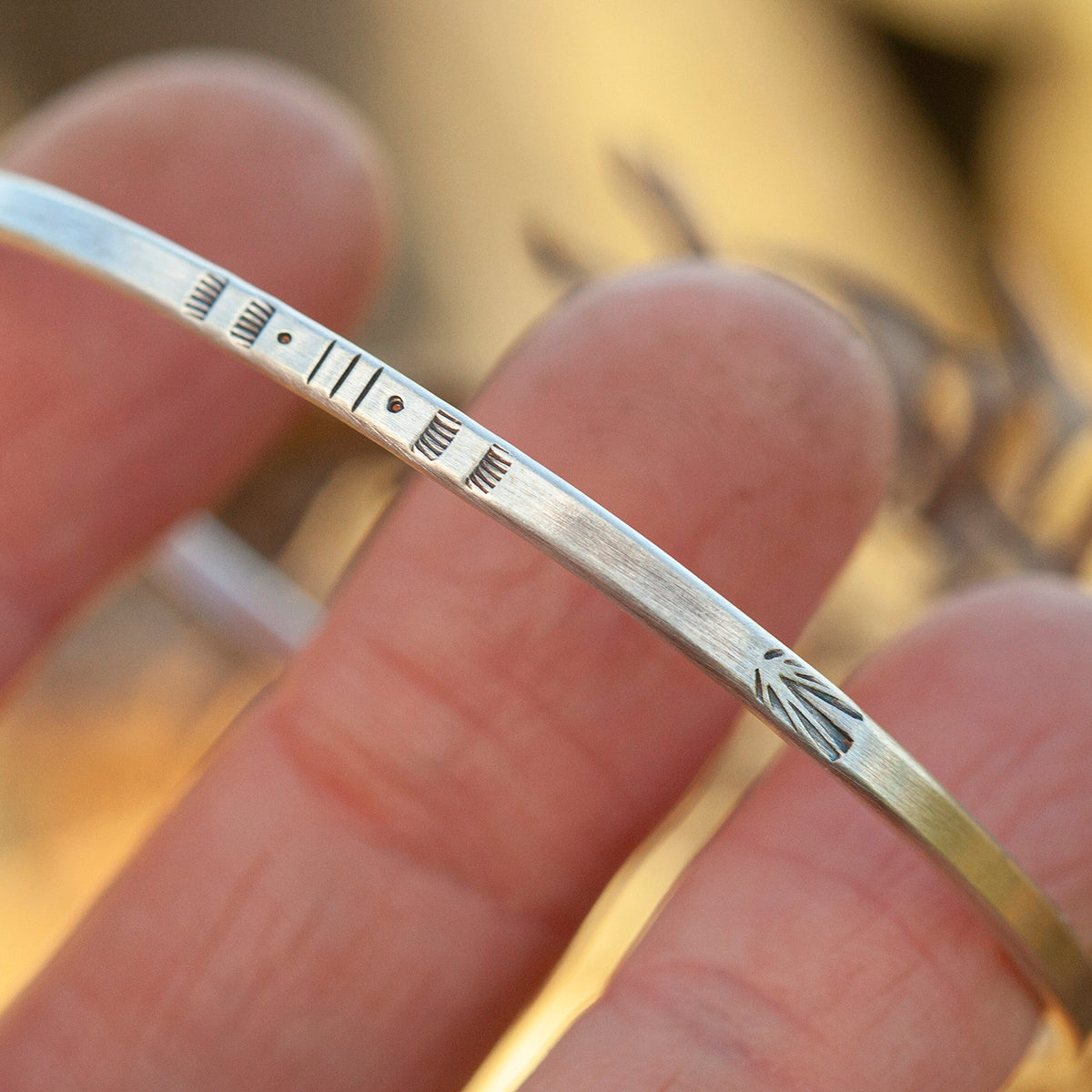 OOAK Ethnic bracelet in silver #25 • size 6cm (ready-to-ship)