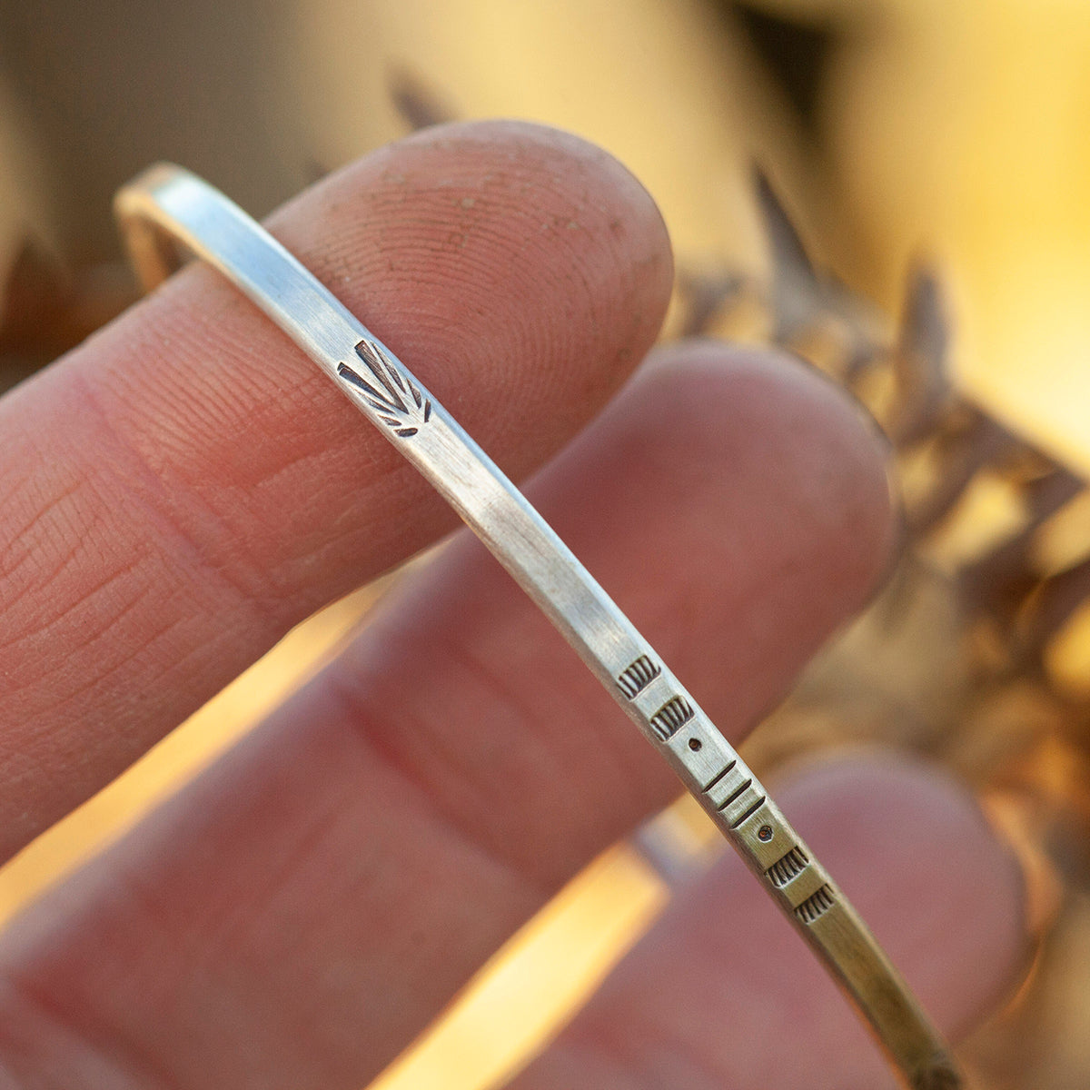 OOAK Ethnic bracelet in silver #25 • size 6cm (ready-to-ship)