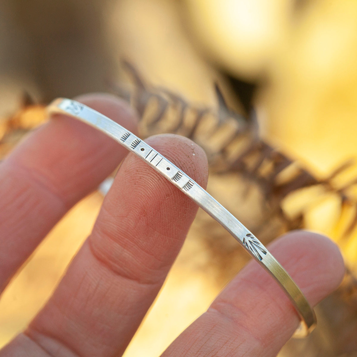 Unikat Ethno-Armband aus Silber #26 • Größe 6,5cm (versandbereit)