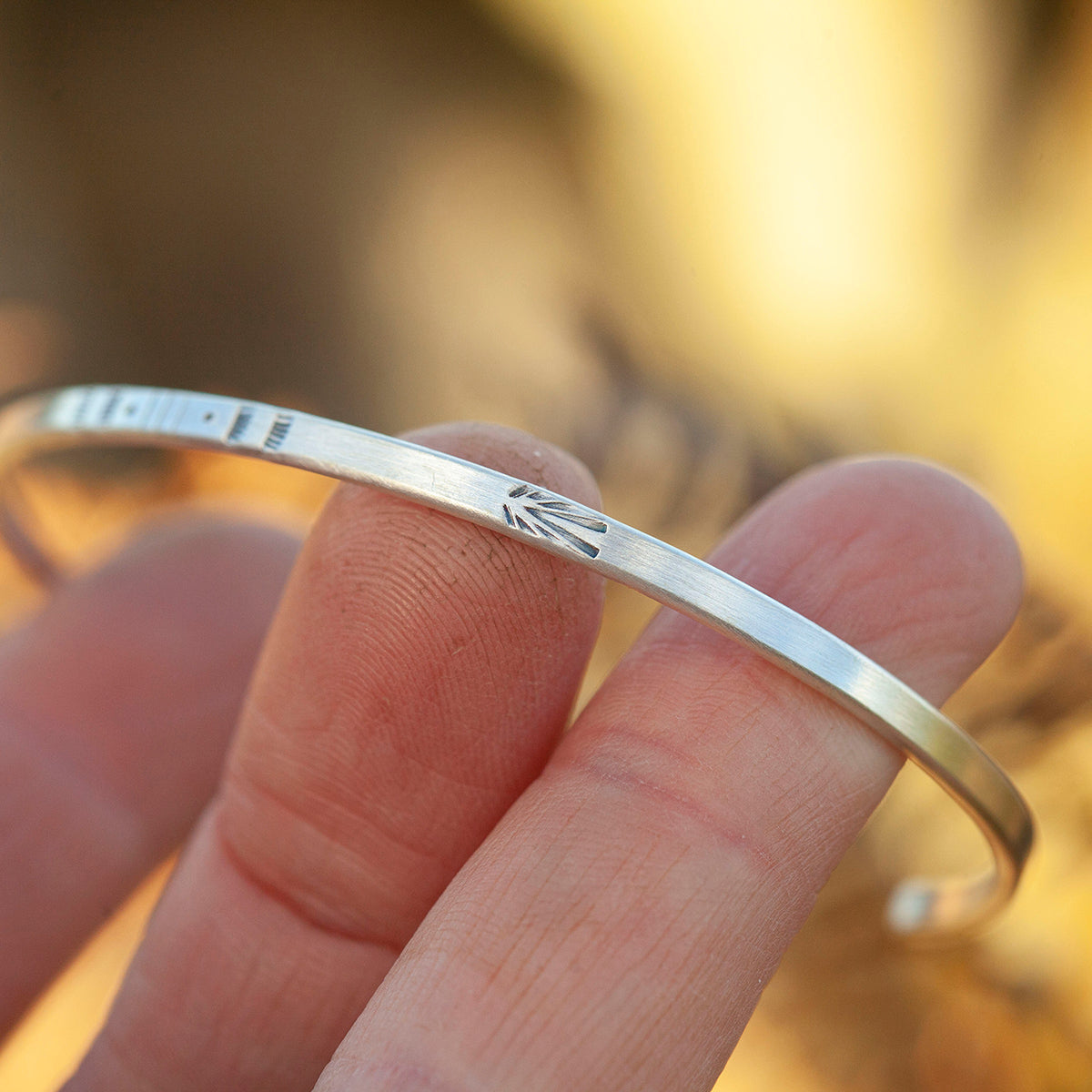 Uniek exemplaar Etnische armband in zilver #26 • maat 6,5cm (klaar voor verzending)