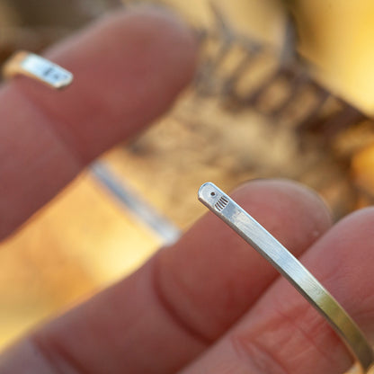 Uniek exemplaar Etnische armband in zilver #26 • maat 6,5cm (klaar voor verzending)