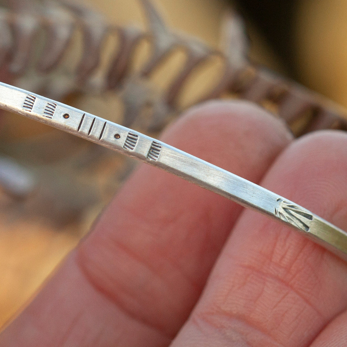 OOAK Ethnic bracelet in silver #27 • size 7cm (ready-to-ship)