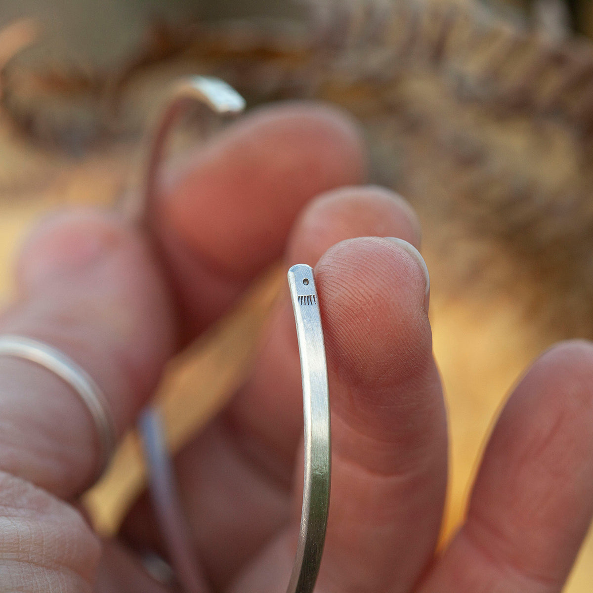 OOAK Ethnic bracelet in silver #27 • size 7cm (ready-to-ship)