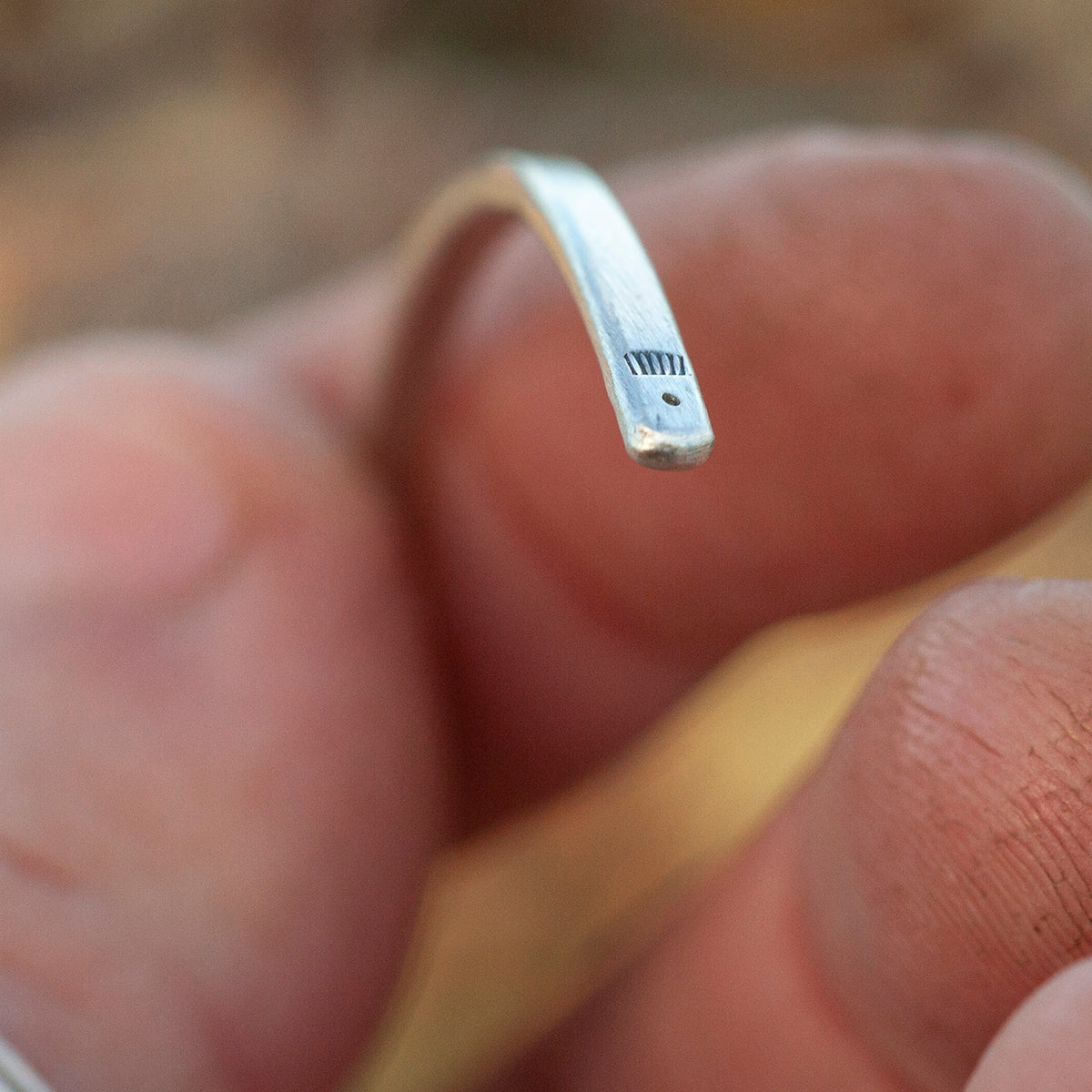OOAK Ethnic bracelet in silver #27 • size 7cm (ready-to-ship)