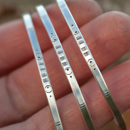 Uniek exemplaar Etnische armband in zilver #30 • maat 6,5cm (klaar voor verzending)