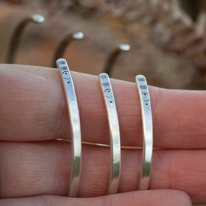 Uniek exemplaar Etnische armband in zilver #30 • maat 6,5cm (klaar voor verzending)