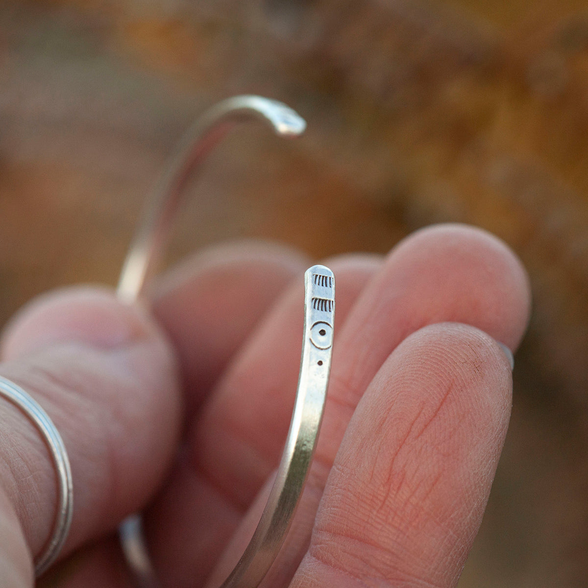 OOAK Ethnic bracelet in silver #28 • size 5cm (ready-to-ship)