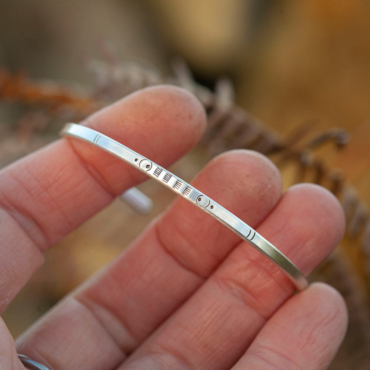 Uniek exemplaar Etnische armband in zilver #29 • maat 5,75cm (klaar voor verzending)