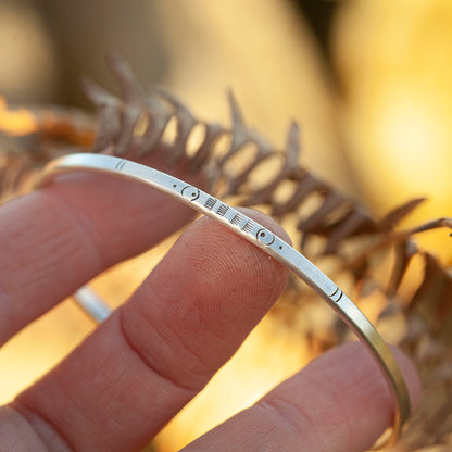Uniek exemplaar Etnische armband in zilver #30 • maat 6,5cm (klaar voor verzending)
