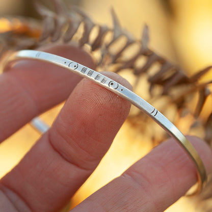 Uniek exemplaar Etnische armband in zilver #30 • maat 6,5cm (klaar voor verzending)
