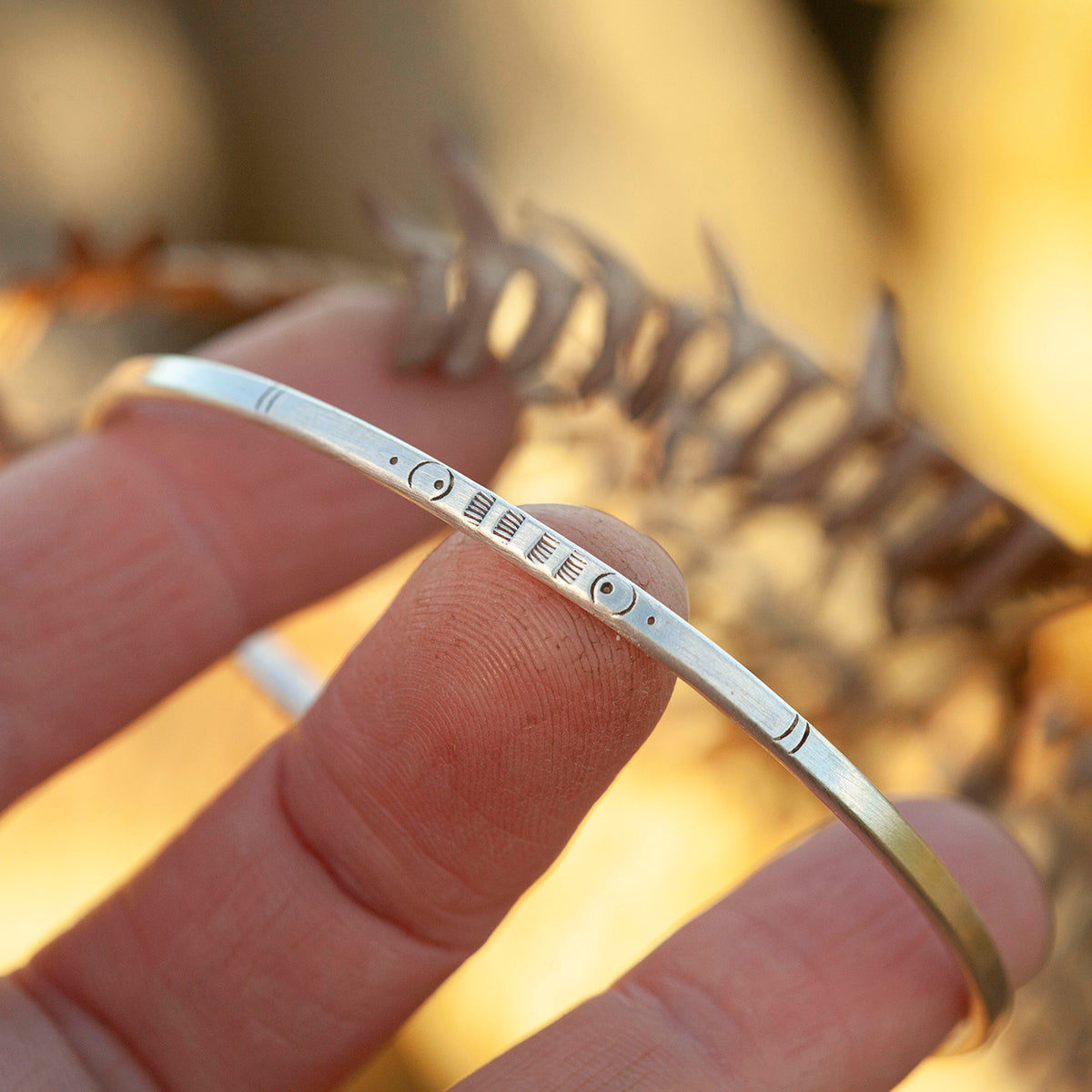 OOAK Ethnic bracelet in silver #30 • size 6,5cm (ready-to-ship)