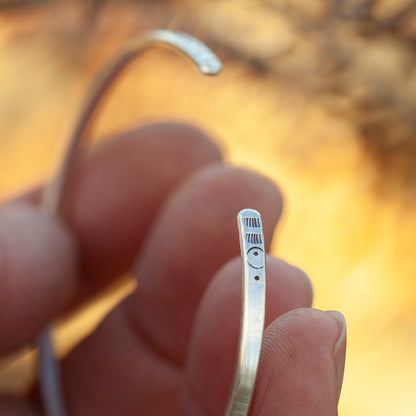 Uniek exemplaar Etnische armband in zilver #30 • maat 6,5cm (klaar voor verzending)