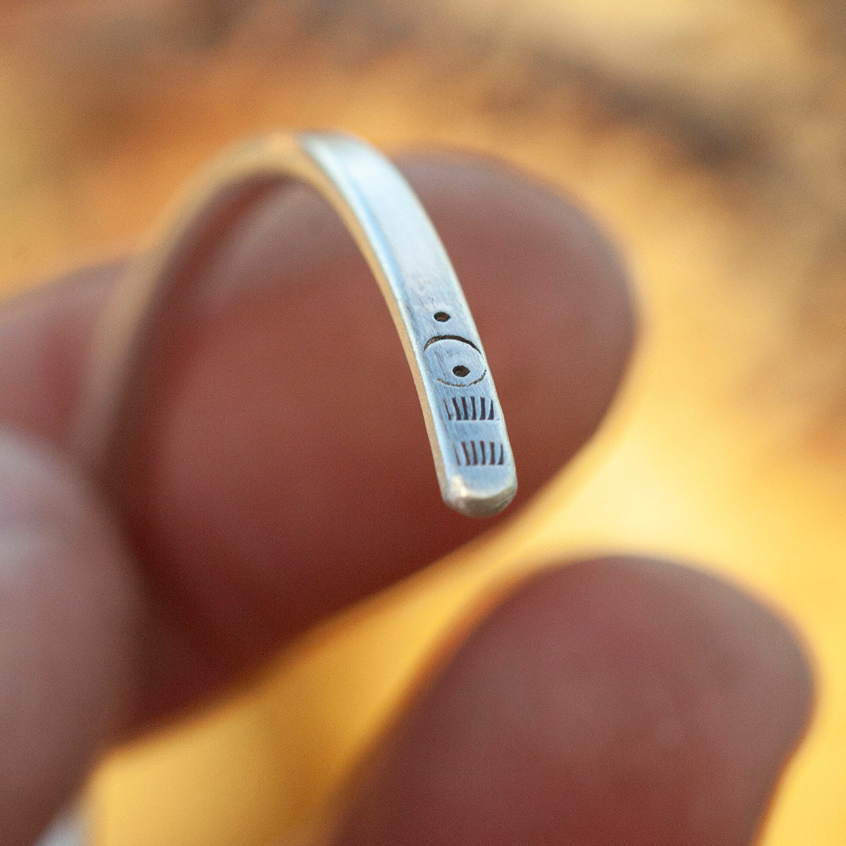 Uniek exemplaar Etnische armband in zilver #30 • maat 6,5cm (klaar voor verzending)