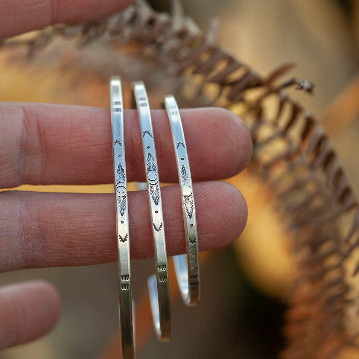 Unikat Ethno-Armband aus Silber #33 • Größe 7cm (versandbereit)