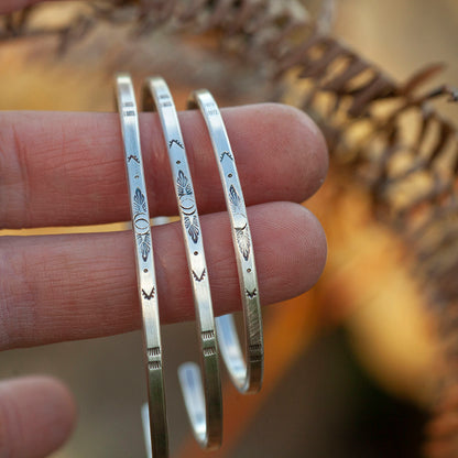 Unikat Ethno-Armband aus Silber #33 • Größe 7cm (versandbereit)