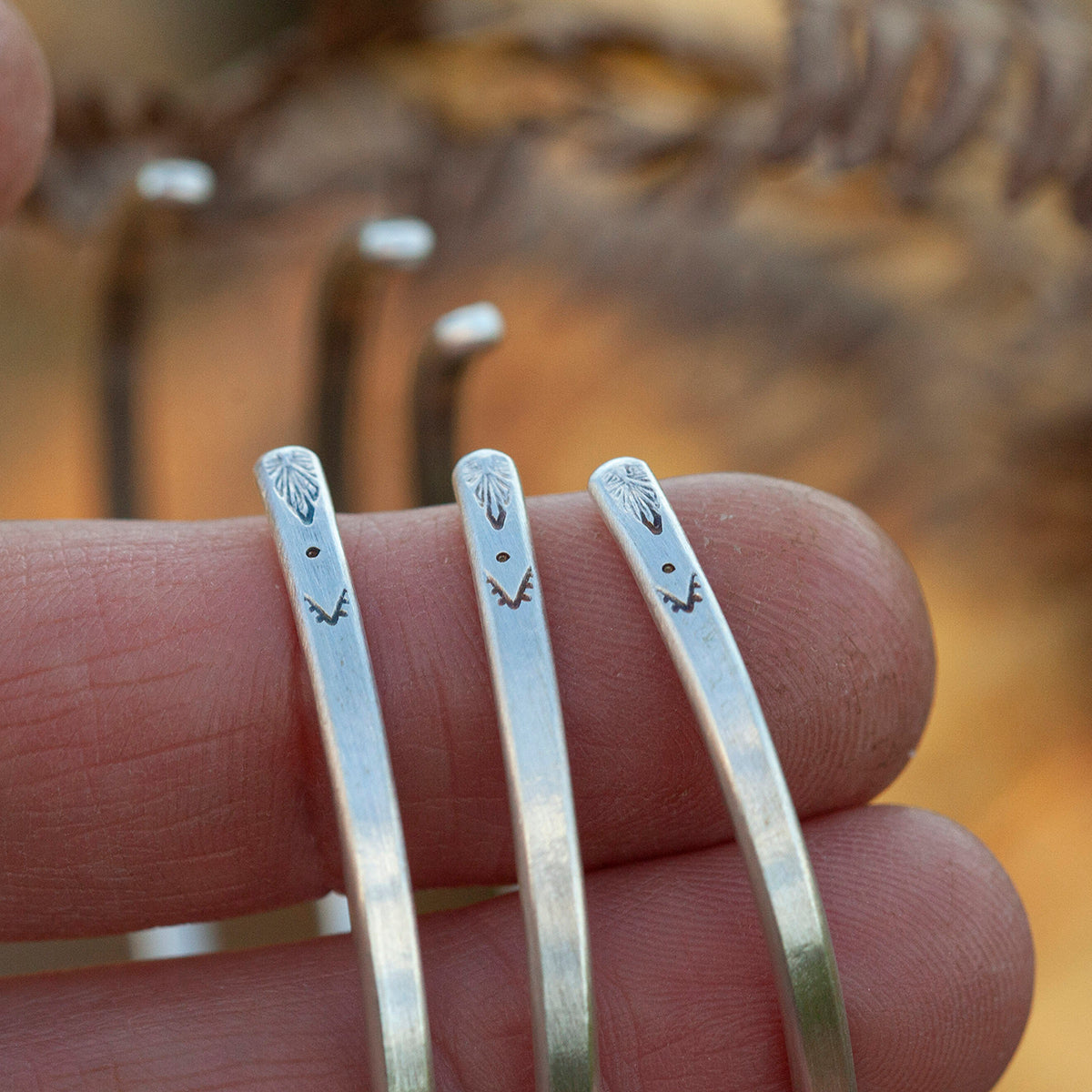 OOAK Ethnic bracelet in silver #31 • size 4,5cm (ready-to-ship)