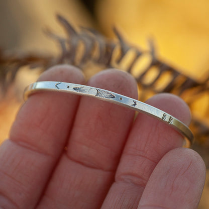 Pieza única Pulsera étnica de plata #31 • talla 4,5cm (listo para enviar)