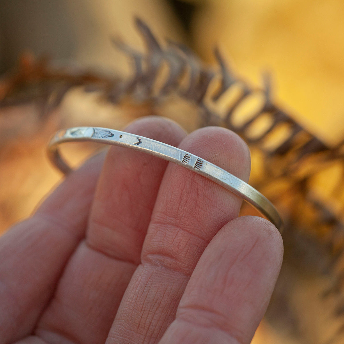 OOAK Ethnic bracelet in silver #31 • size 4,5cm (ready-to-ship)