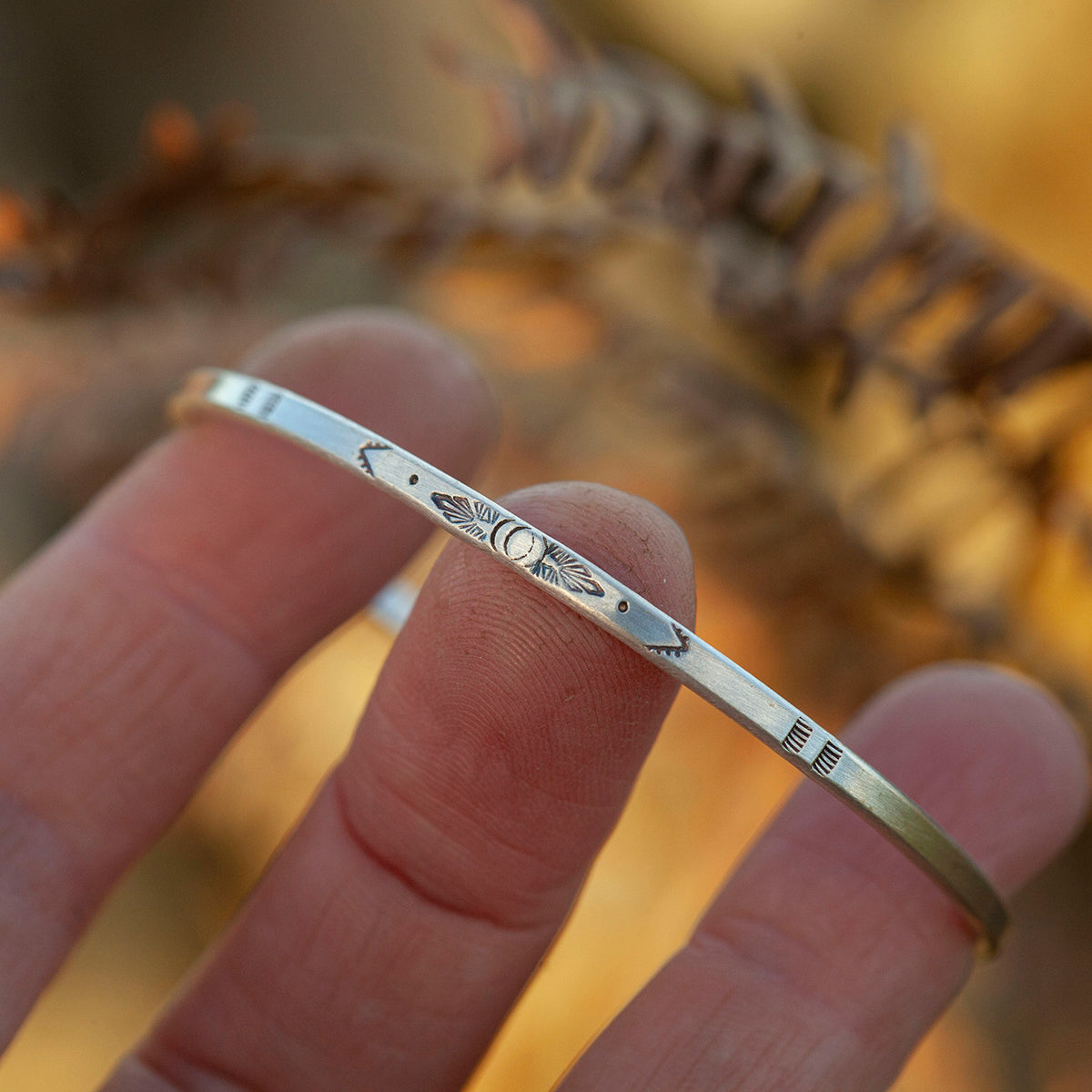 OOAK Ethnic bracelet in silver #32 • size 6cm (ready-to-ship)