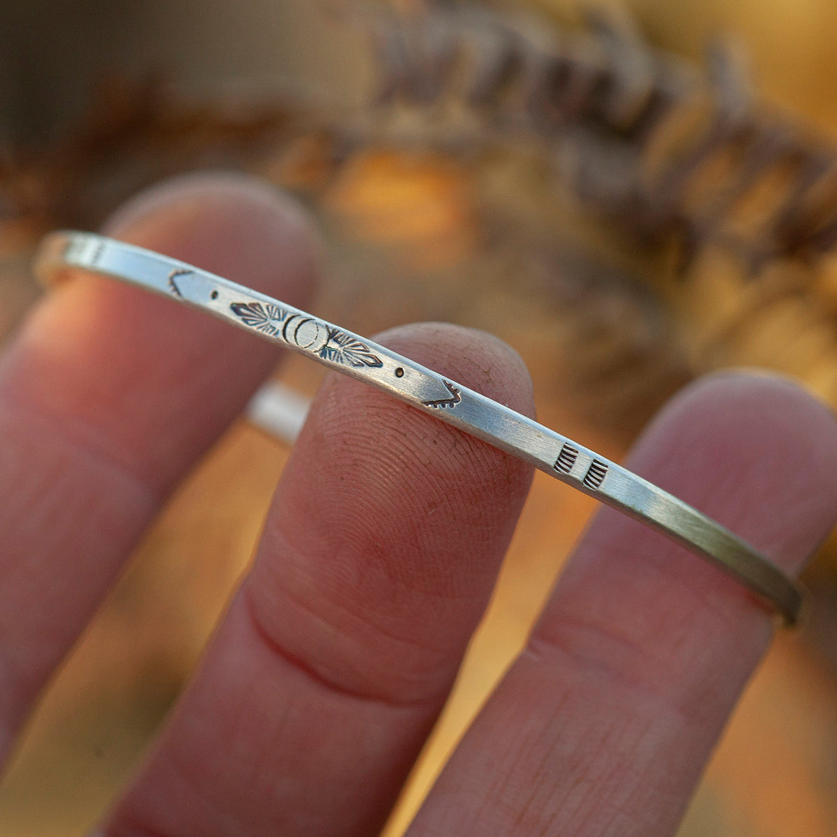 OOAK Ethnic bracelet in silver #32 • size 6cm (ready-to-ship)