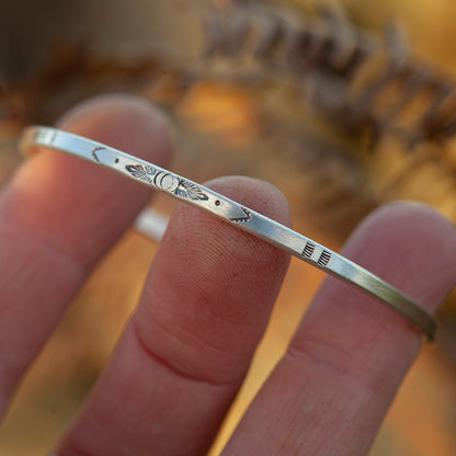 Unikat Ethno-Armband aus Silber #32 • Größe 6cm (versandbereit)