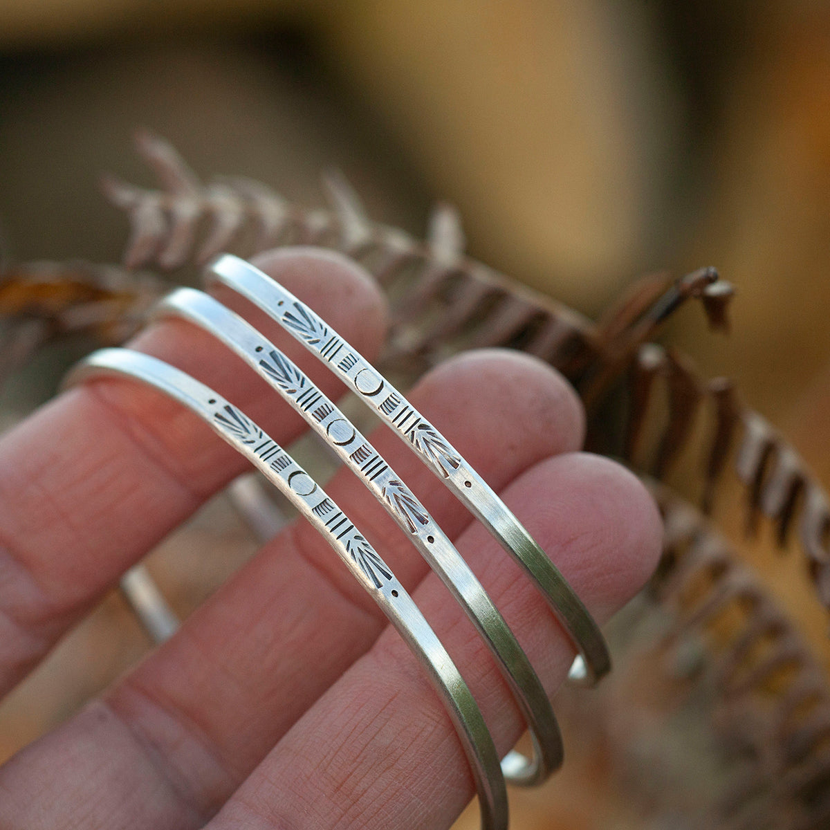 OOAK Ethnic bracelet in silver #34 • size 5cm (ready-to-ship)