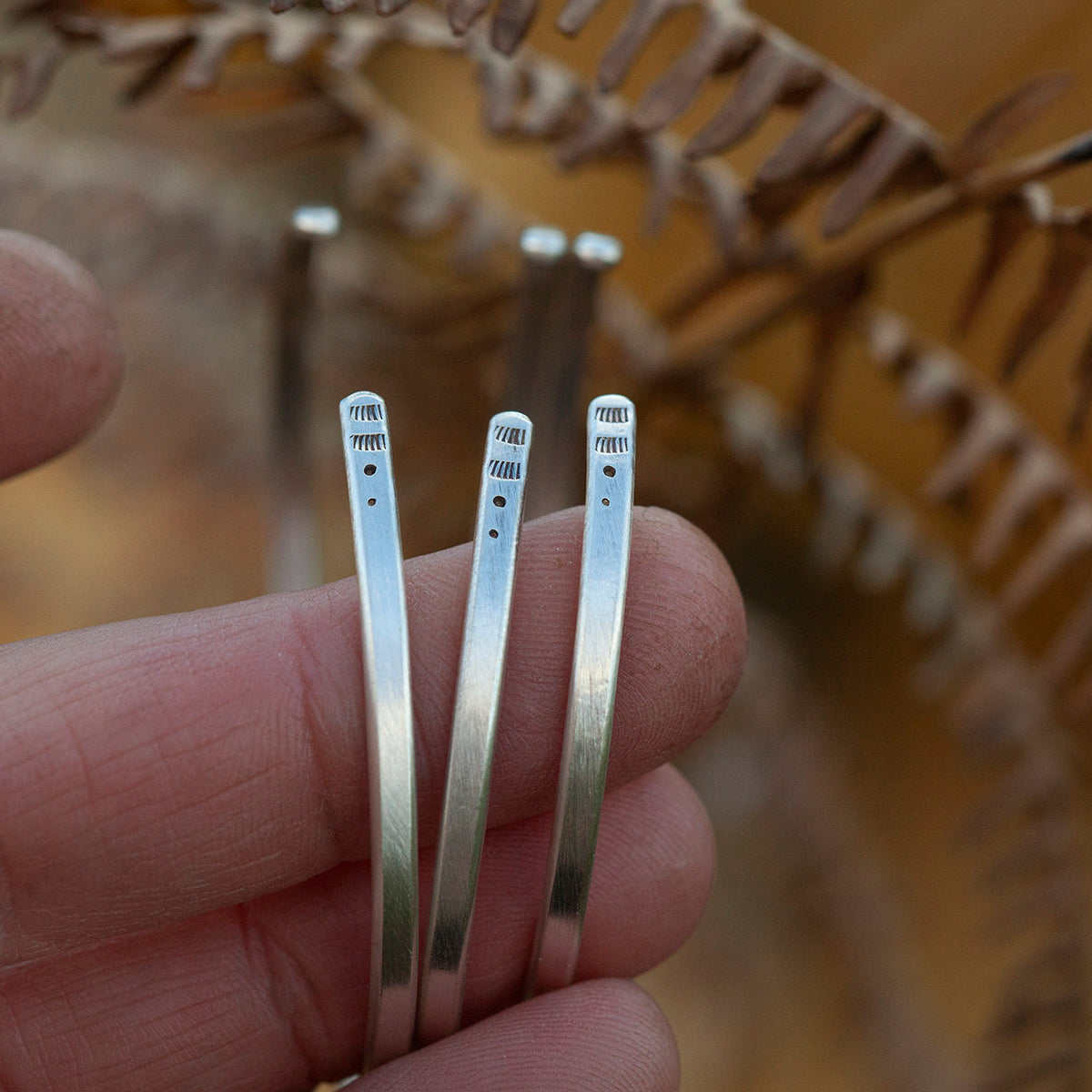 OOAK Ethnic bracelet in silver #34 • size 5cm (ready-to-ship)
