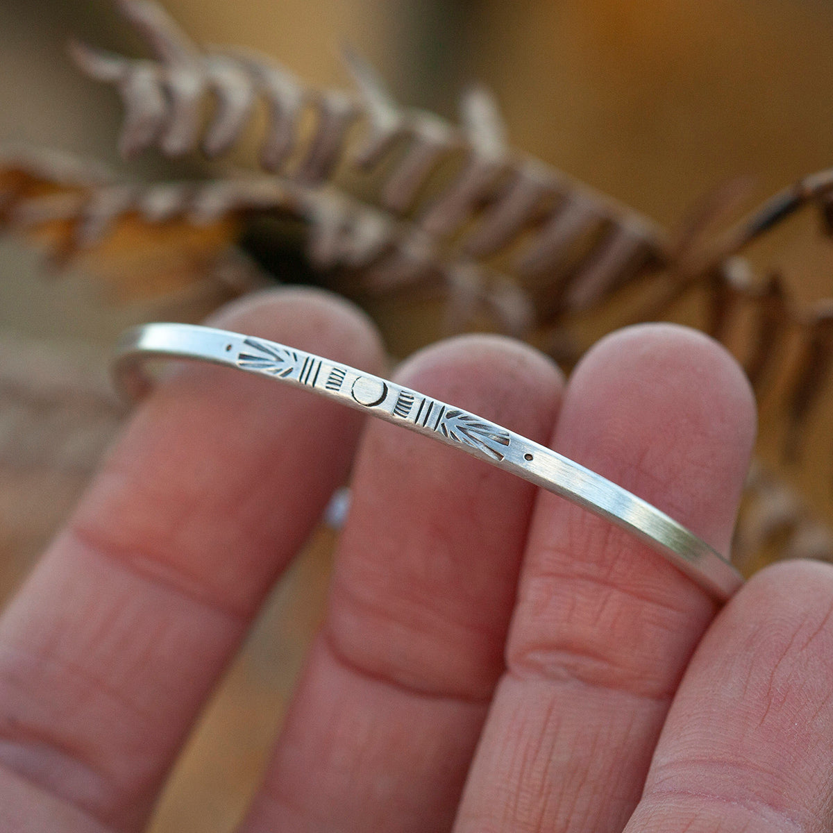 OOAK Ethnic bracelet in silver #34 • size 5cm (ready-to-ship)