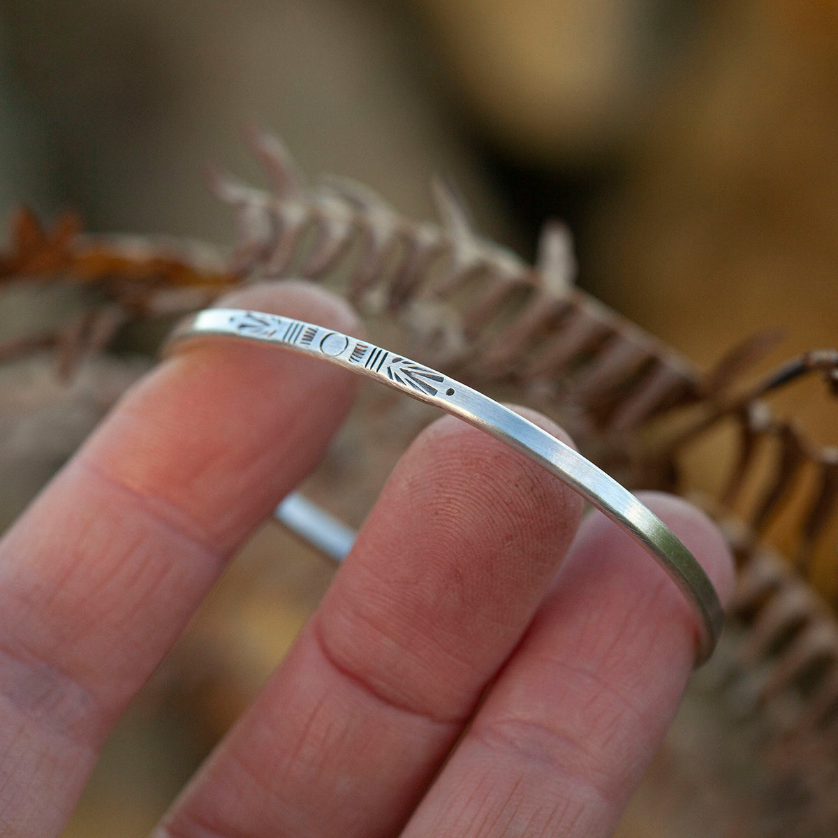 OOAK Ethnic bracelet in silver #35 • size 5,5cm (ready-to-ship)